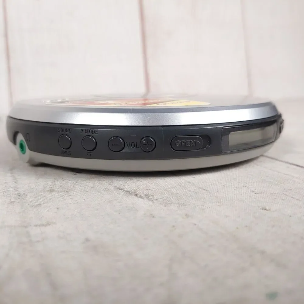 PARTS ONLY - Vtg Sony Walkman D-EJ011 Portable CD Player Silver G-Protection